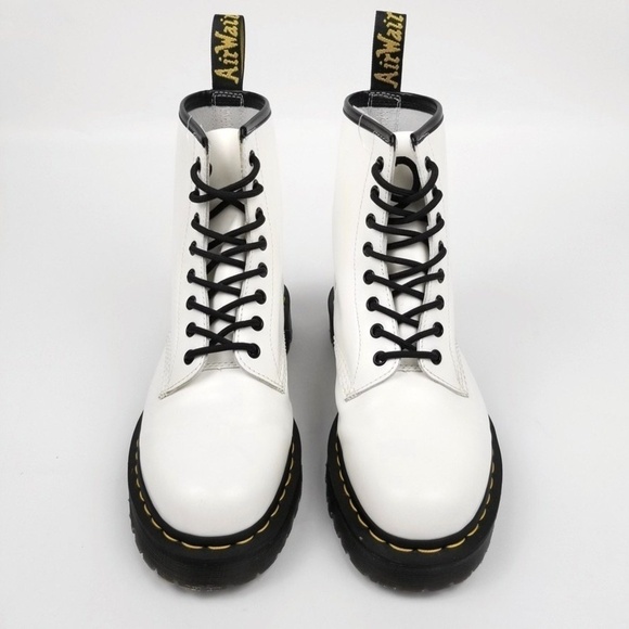Dr. Martens 1460 Bex Lug Sole Combat Platform Boots 90s Grunge Y2k Neopunk White main image 5